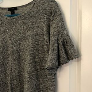J. Crew Gray Flutter T Shirt, M